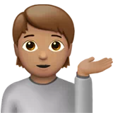 Person Tipping Hand: Medium Skin Tone — Apple