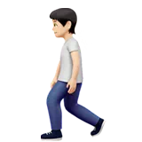 Person Walking: Light Skin Tone — Apple
