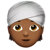 Person Wearing Turban: Medium-Dark Skin Tone — Apple