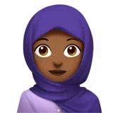 Woman with Headscarf: Medium-Dark Skin Tone — Apple