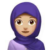 Woman with Headscarf: Medium-Light Skin Tone — Apple