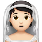 베일을 쓴 사람: 밝은 피부 톤 — Apple
