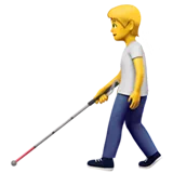 Person with White Cane — Apple