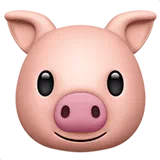 돼지 얼굴 — Apple