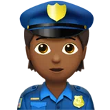 Police Officer: Medium-Dark Skin Tone — Apple