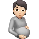 Pregnant Person: Light Skin Tone — Apple
