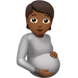 Pregnant Person: Medium-Dark Skin Tone — Apple