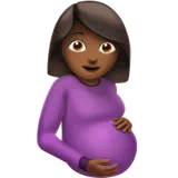 Pregnant Woman: Medium-Dark Skin Tone — Apple