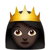 Princess: Dark Skin Tone — Apple