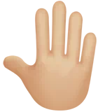 Raised Back of Hand: Medium-Light Skin Tone — Apple