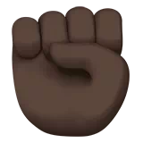 Raised Fist: Dark Skin Tone — Apple