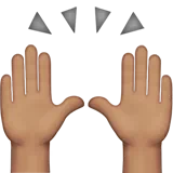 Raising Hands: Medium Skin Tone — Apple