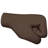 Right-Facing Fist: Dark Skin Tone — Apple