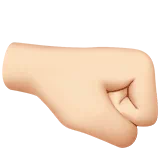Right-Facing Fist: Light Skin Tone — Apple