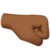 Right-Facing Fist: Medium-Dark Skin Tone — Apple