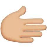 Rightwards Hand: Medium-Light Skin Tone — Apple