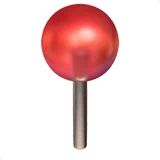Round Pushpin — Apple