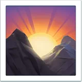 산 너머 일출 — Apple
