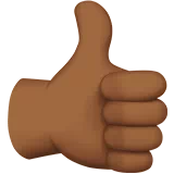 Thumbs Up: Medium-Dark Skin Tone — Apple
