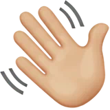 Waving Hand: Medium-Light Skin Tone — Apple