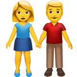 Man and Woman Holding Hands — Apple