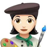 Woman Artist: Light Skin Tone — Apple