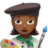 Woman Artist: Medium-Dark Skin Tone — Apple
