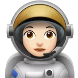 Woman Astronaut: Light Skin Tone — Apple