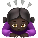 Woman Bowing: Dark Skin Tone — Apple