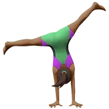 Woman Cartwheeling: Medium-Dark Skin Tone — Apple