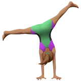Woman Cartwheeling: Medium Skin Tone — Apple