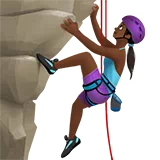 Woman Climbing: Medium-Dark Skin Tone — Apple