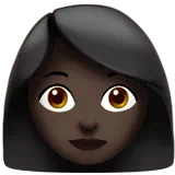 Woman: Dark Skin Tone — Apple