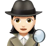 Woman Detective: Light Skin Tone — Apple