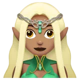 Woman Elf: Medium Skin Tone — Apple