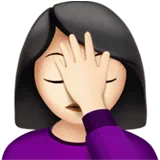 Woman Facepalming: Light Skin Tone — Apple