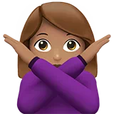 Woman Gesturing No: Medium Skin Tone — Apple