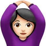OK 제스처를 취하는 여성: 밝은 피부 톤 — Apple