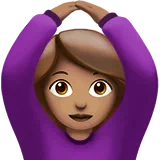 Woman Gesturing OK: Medium Skin Tone — Apple