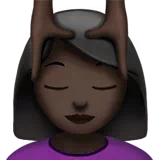 Woman Getting Massage: Dark Skin Tone — Apple
