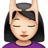 Woman Getting Massage: Light Skin Tone — Apple