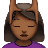 Woman Getting Massage: Medium-Dark Skin Tone — Apple