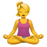 Woman in Lotus Position — Apple