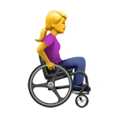 Woman in Manual Wheelchair Facing Right — Apple