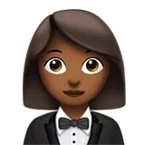 Woman in Tuxedo: Medium-Dark Skin Tone — Apple
