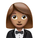 Woman in Tuxedo: Medium Skin Tone — Apple