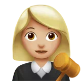 Woman Judge: Medium-Light Skin Tone — Apple