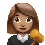 Woman Judge: Medium Skin Tone — Apple