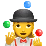 Woman Juggling — Apple