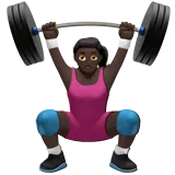Woman Lifting Weights: Dark Skin Tone — Apple